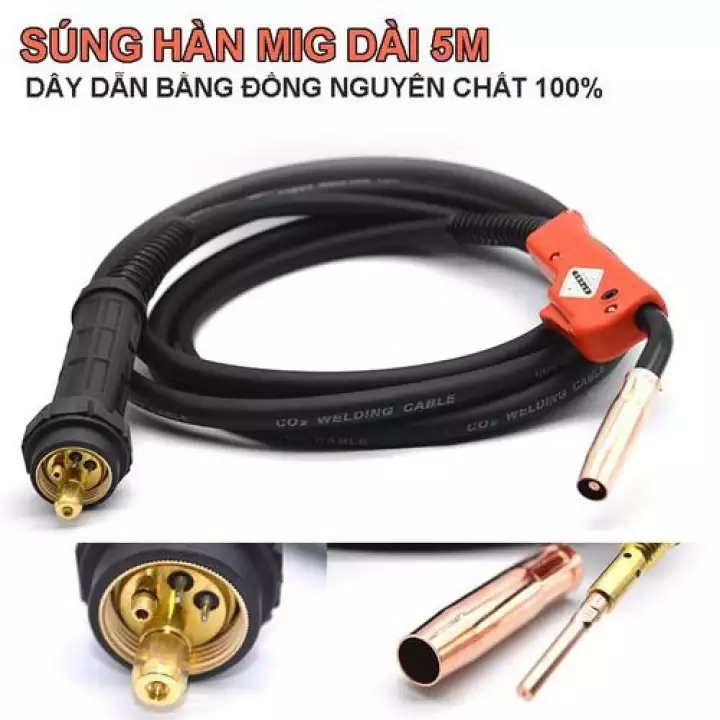 Mỏ hàn mig MB200 dài 5 mét