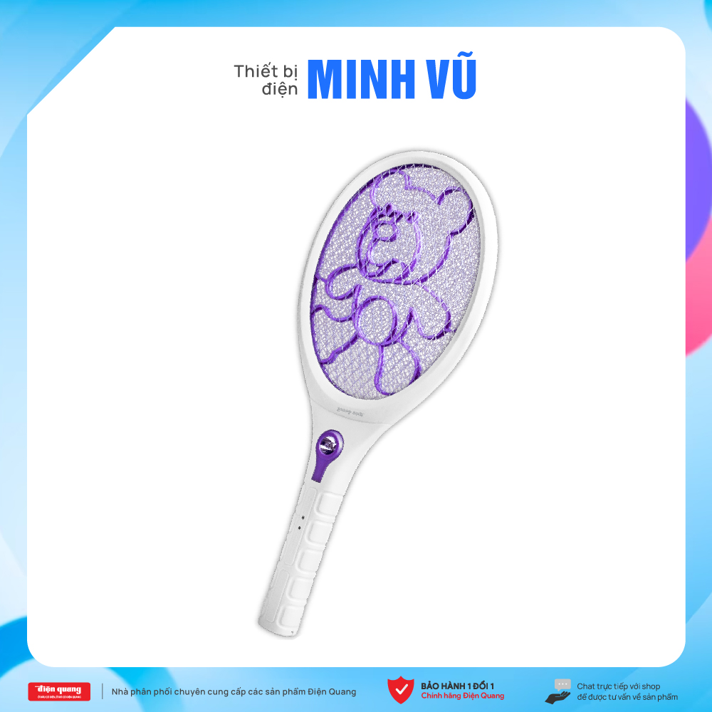 Vợt muỗi điện quang đq emr04 wp - bảo hành 12 tháng