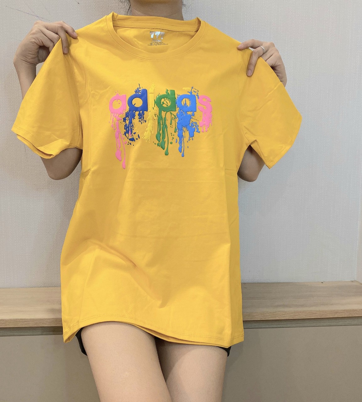 Áo thun nữ, chất thun thái, áo cotton form vừa, mẫu A09 màu Vàng