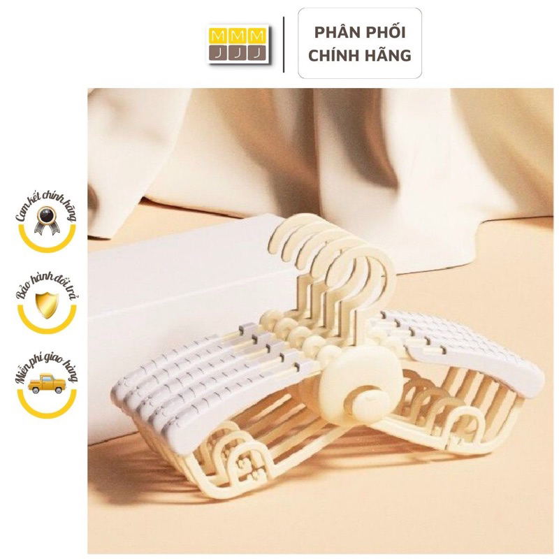 Set 5 móc treo quần áo đa năng cho bé, có thể điều chỉnh độ dài, xếp nhiều tầng - minjeebaby