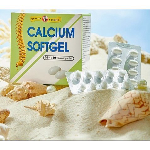 CALCIUM Softgel Viên uống bổ sung canxi và vitamin D3, phát triển chiều cao