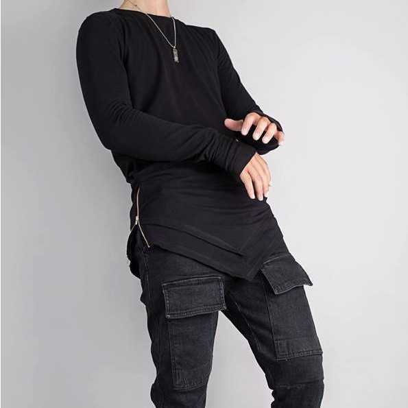 Áo dài tay vạt nhọn layer Long sleeved tee 005