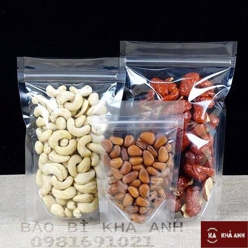 1kg TÚI ZIP TRONG ĐÁY ĐỨNG  - Đựng Khô Gà/ Cơm Cháy/ Bánh tráng