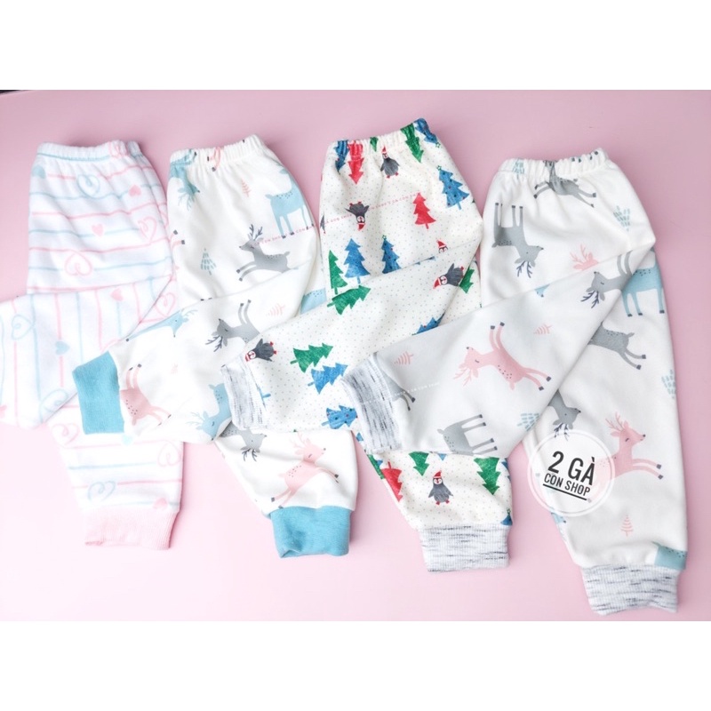 [Hoàn Tiền 10%]Quần nỉ cho cho bé -Quần dài sơ sinh mặc thu đông