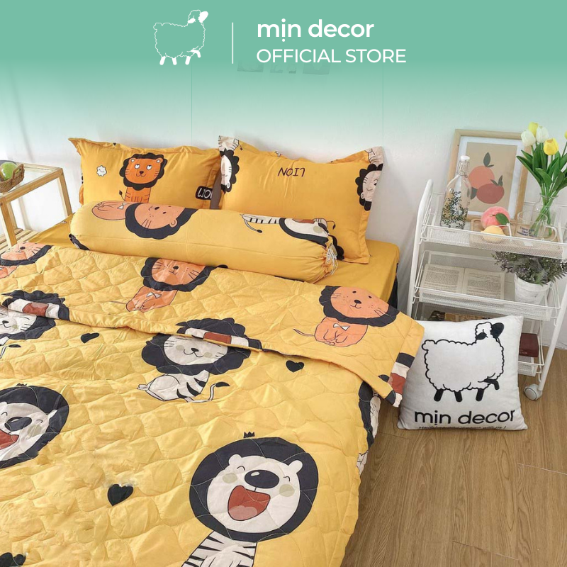 Set ga gối cotton 3D - Mịn Decor - Mát mịn bo chun miễn phí - Nhiều mẫu mã - Nhiều kích cỡ tuỳ chọn