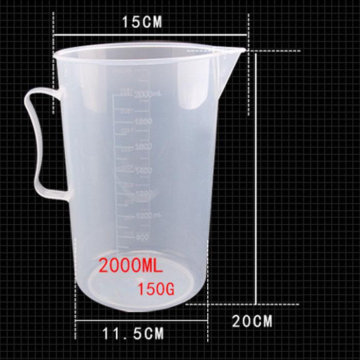 Bộ 2 ca đong nhựa có vạch chia định lượng 2 lít 7hitech