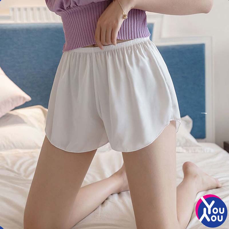 Quần sooc lụa mềm mát mặc ở nhà đi ngủ, mặc trong váy 𝐘𝐨𝐮𝐘𝐨𝐮