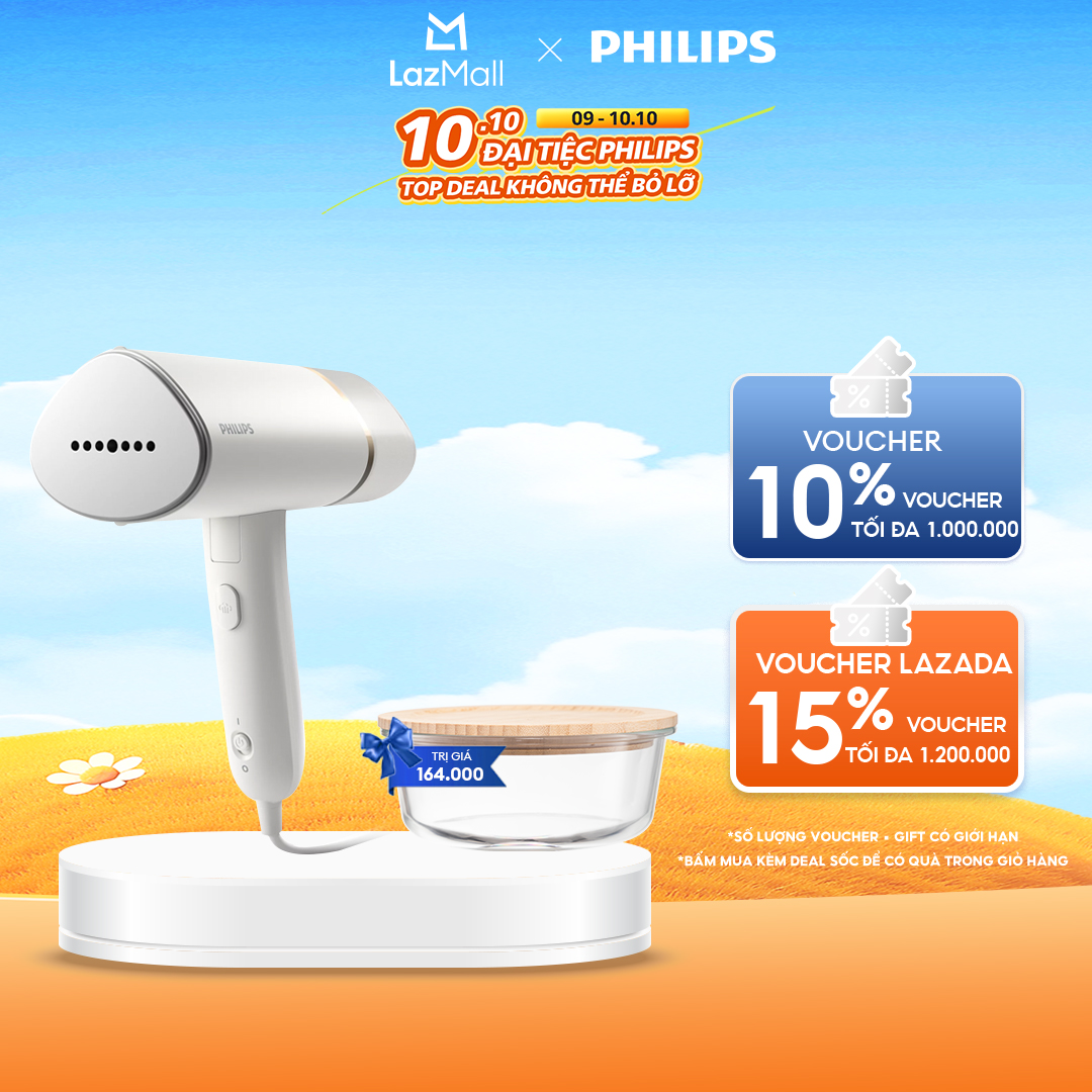 Bàn Ủi Hơi Nước Cầm Tay Philips 3000 Series STH3020/10 - Hàng Phân Phối Chính Hãng
