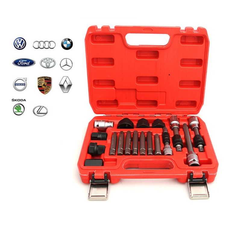 Bộ khẩu tháo puly máy phát 18 chi tiết