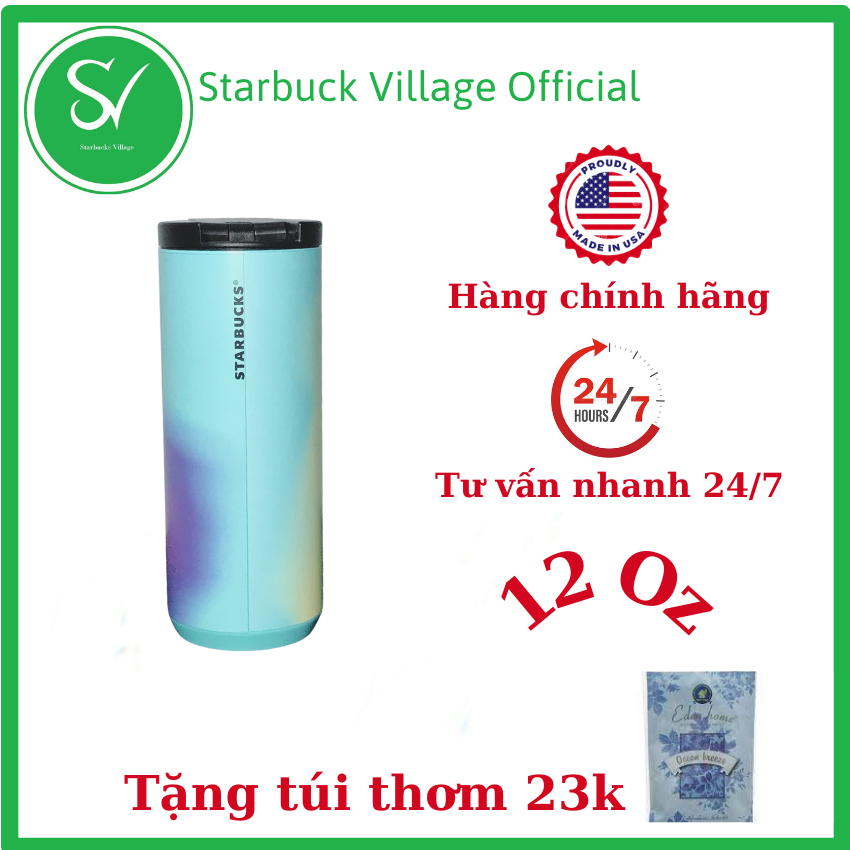 Bình giữ nhiệt Starbucks cầu vòng 12 Oz / Starbucks Village / / Chât Lượng Tốt/Giữ Nhiệt tốt 8-12h