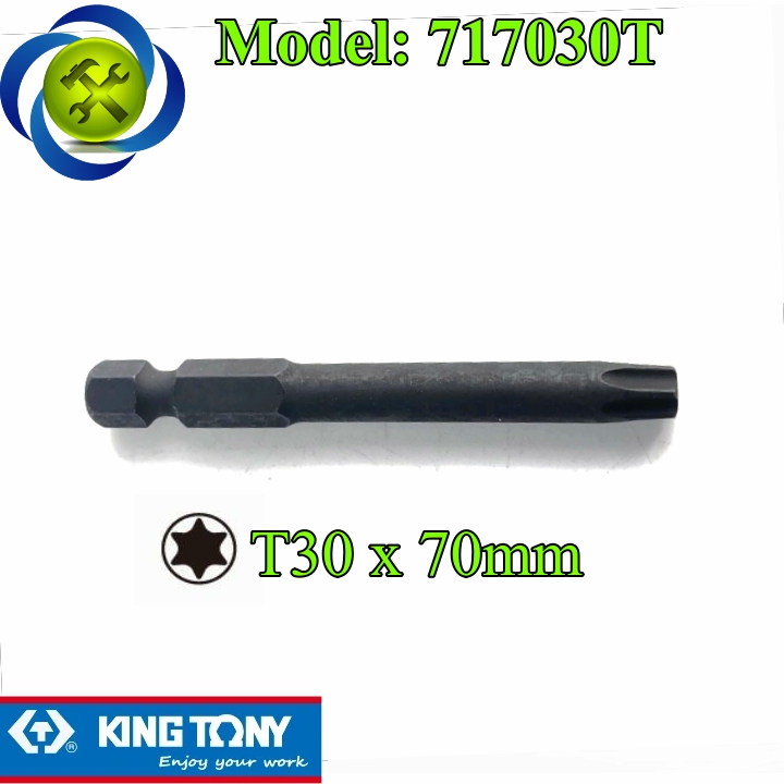Mũi vặn vít sao t30 kingtony 717030t dài 70mm loại không lỗ