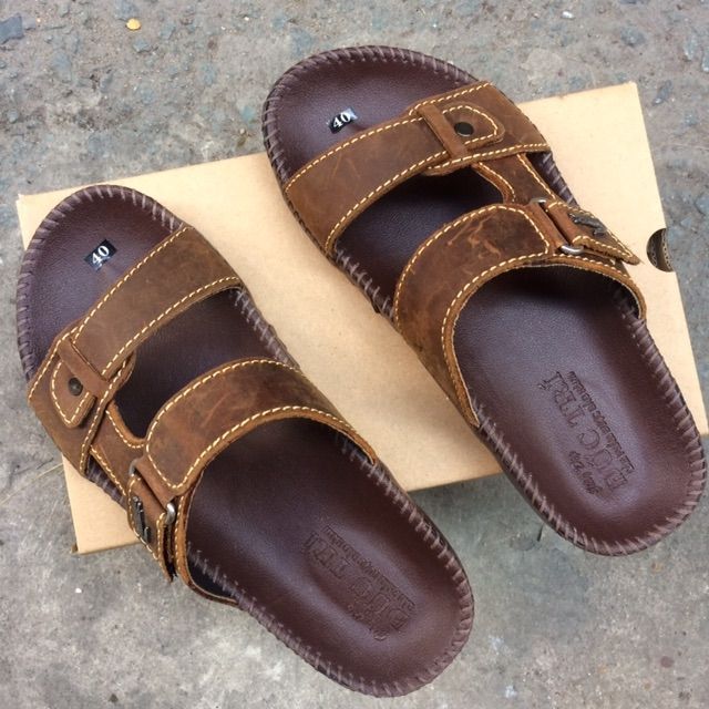 [HCM]Dép Nam Quai Ngang Da Bò Cao Cấp Mã Số V15