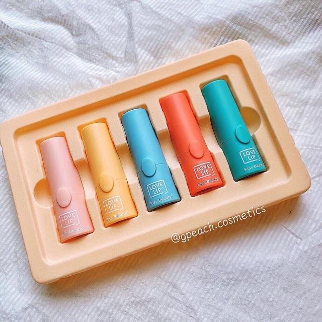 Set 5 cây son LOVE LIP của KISS BEAUTY