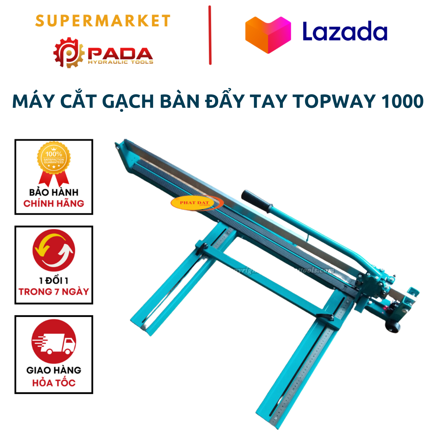 Máy cắt gạch bàn đẩy tay topway 1000-máy cắt gạch tay đẩy