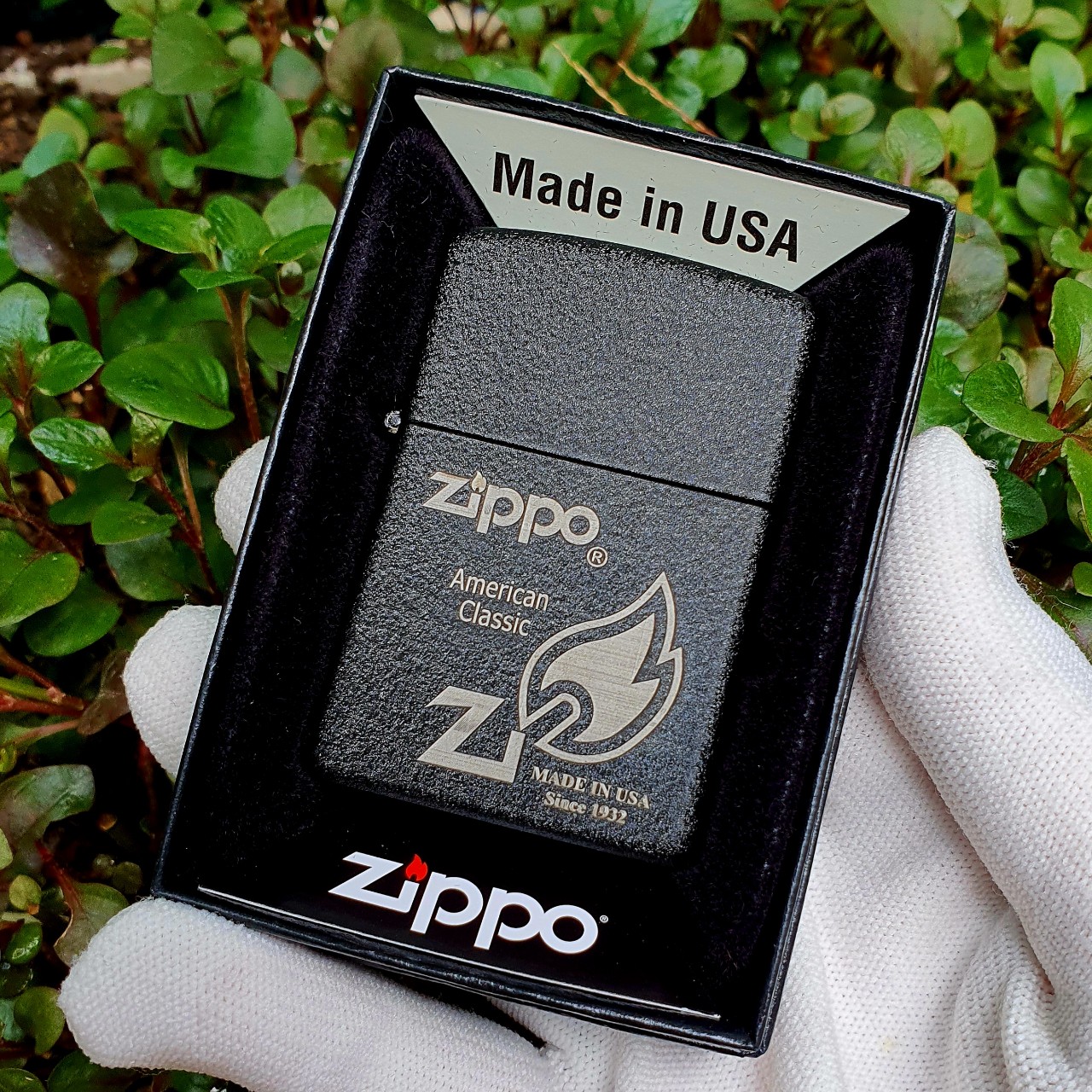 Bật lửa zippo đen nhám american classic đời la mã hộp quẹt thích hợp làm quà sưu tầm, quà tặng