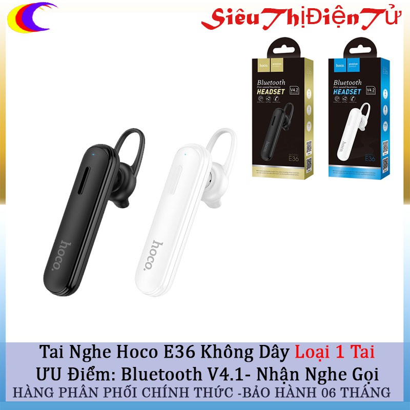 Tai nghe bluetooth Hoco E36 dòng 1 tai - Tai nghe có mic kiểu tai nghe thể thao - Tai nghe nhạc hay