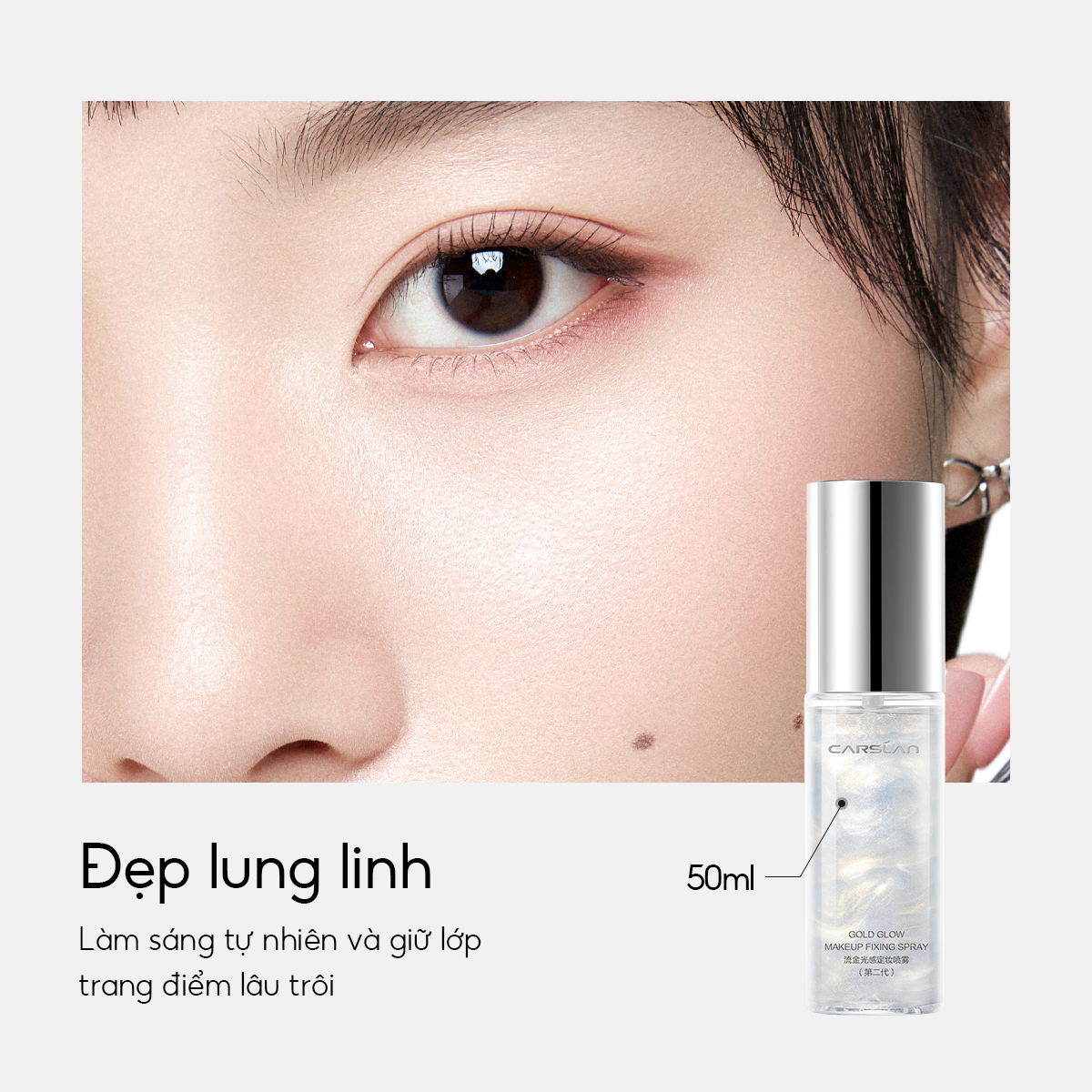 [ĐỘC QUYỀN 25-29.06|VOUCHER+QUÀ TẶNG]Carslan Xịt Khóa Nền Kiểm Soát Dầu & Khóa Lớp Trang Điểm Bền Màu 12H Cho Mọi Loại Da Dầu và Da Khô 50Ml