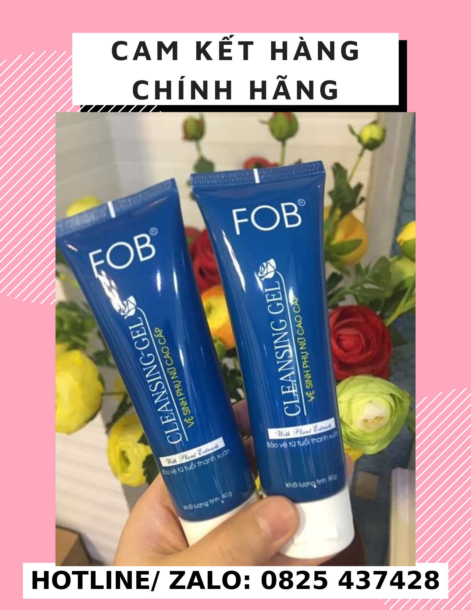 Combo 2 tuýp gel phụ khoa fob - gel vệ sinh phụ nữ fob - cleansing gel