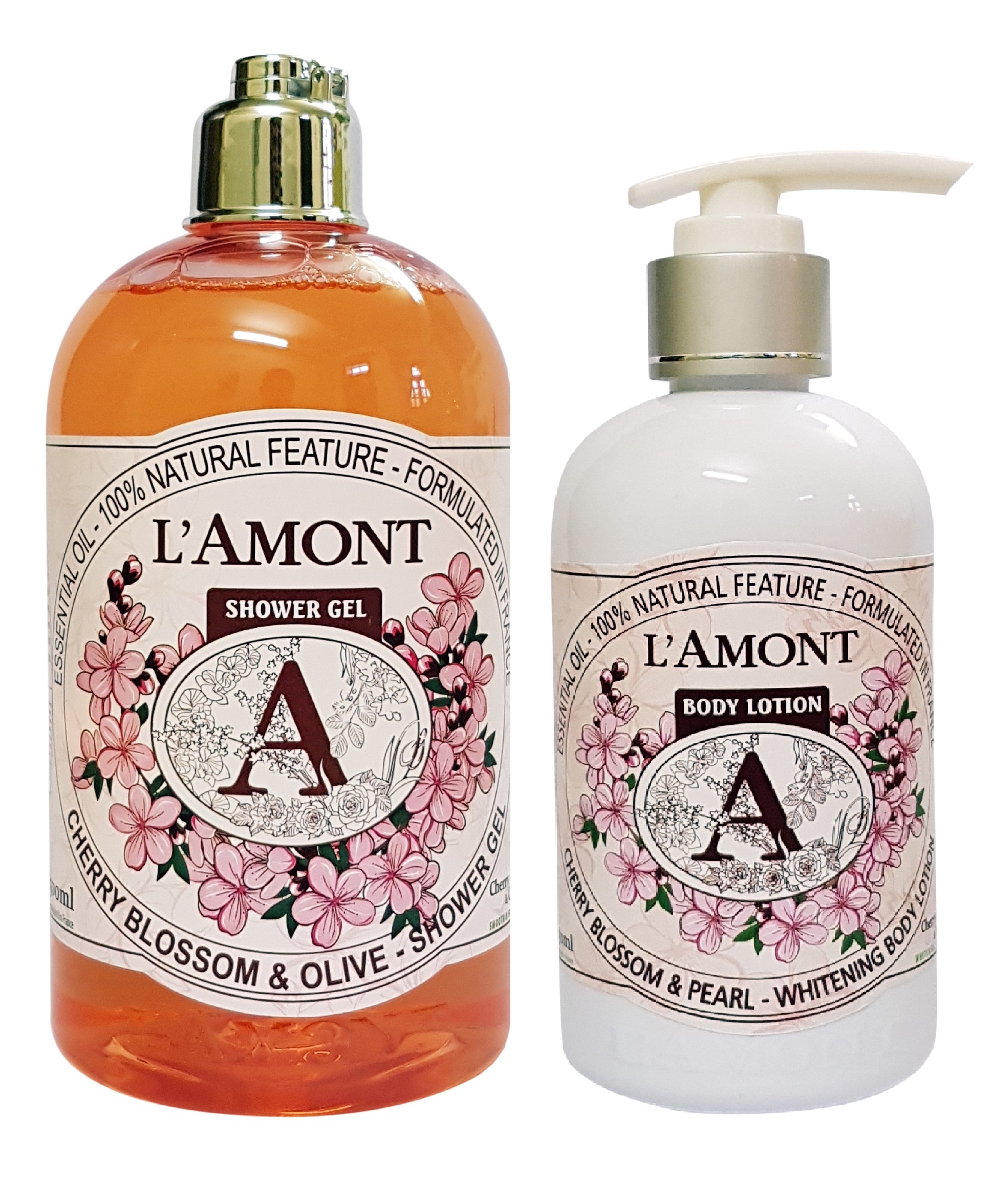 Combo 2 (1 Sữa tắm Cherry Blossom 500ml và 1 Sữa dưỡng thể Cherry Blossom 250 ml)