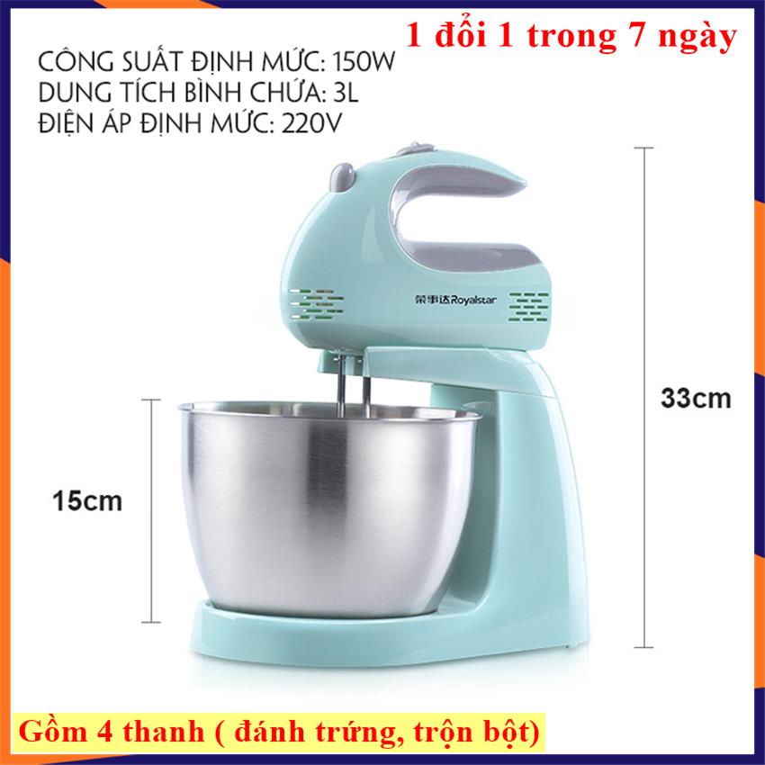 Máy đánh trứng, trộn bột cầm tay công suất 150W, 5 cấp độ
