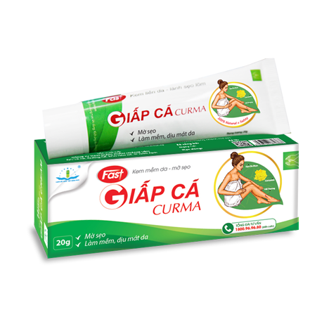 Kem mềm da mờ sẹo fast giấp cá curma tuýp 20g - làm mờ sẹo, làm mềm, dịu mát da - qt thu lan tl89