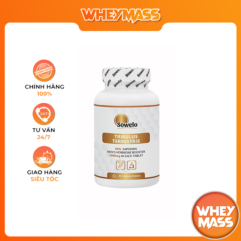 Viên uống hỗ trợ tăng t e s t o s t e r o n sowelo tribulus terrestris 90 viên