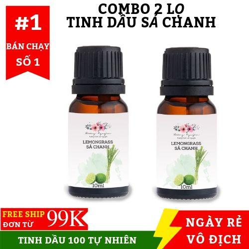 Combo 02 lọ tinh dầu sả chanh nguyên chất 10ml - tinhdau