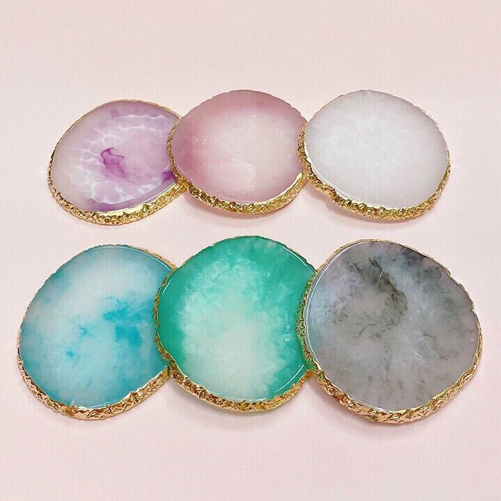 Miếng đá cẩm thạch trang trí chụp ảnh mẫu móng,Khay pha màu vẽ móng tay nghệ thuật đa năng tiện dụng