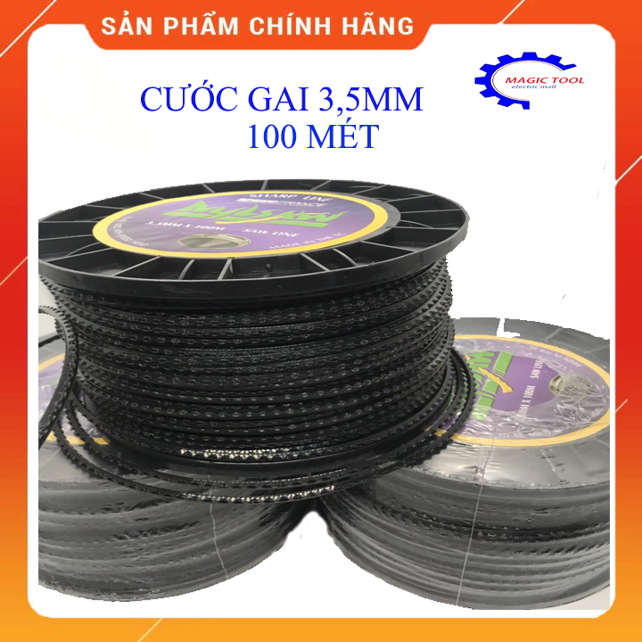 100 mét cước cắt cỏ vuông gai đen 3,5 ly - cước cắt đập cỏ xịn