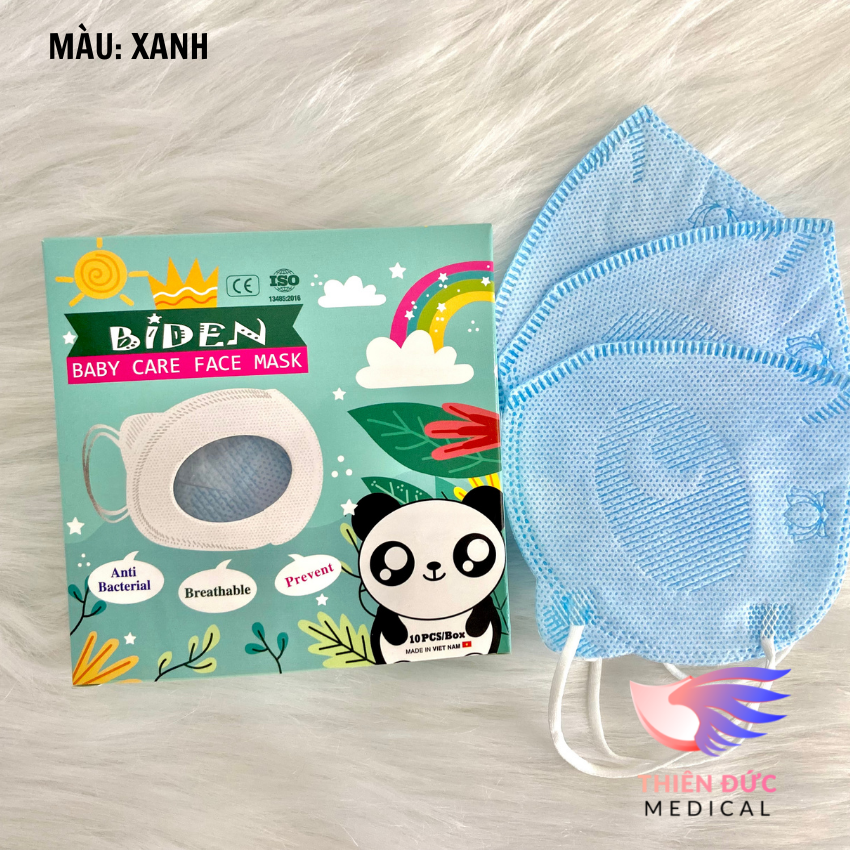 Khẩu Trang Cho Bé Hình Gấu Biden 10 Cái