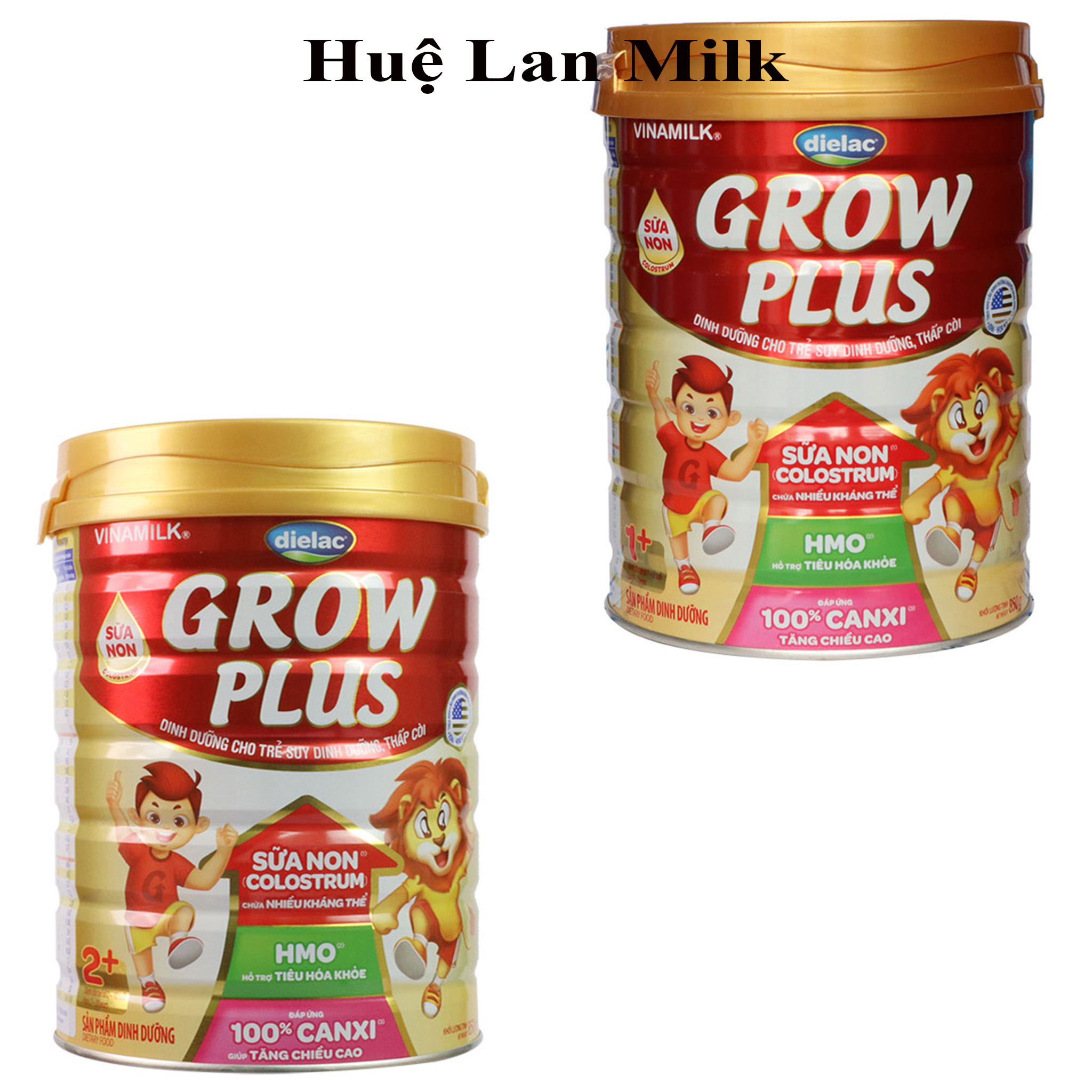 Sữa bột vinamilk dielac grow plus đỏ 1+/2+ 850g - Huệ Lan Milk