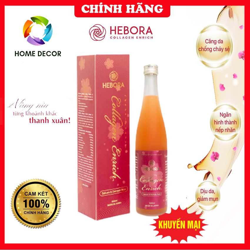 [NHẬP KHẨU CHÍNH HÃNG] Nước uống Hebora Collagen Enrich Nhật Bản 2020,nước uống bổ sung collagen tươi giúp trắng da mờ thâm nám,giúp da căng bóng mềm mịn,chống lão hóa cho da,nhập khẩu chính ngạch Nhật Bản 100%