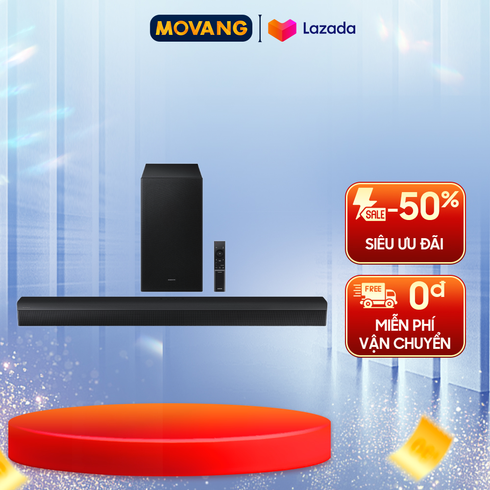 [GIAO TẠI HCM] Loa thanh Samsung HW-B650D/XV HW-B650D B650D 370W - Chế độ Surround Sound Expansion - Công nghệ âm thanh chuẩn DTS Virtual:X - Chế độ Night Mode tự động điều chỉnh âm lượng vào ban đêm