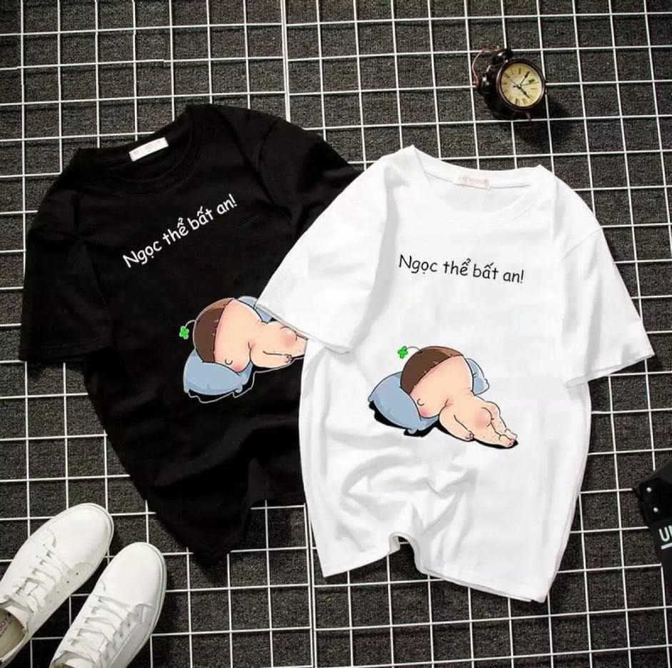 [HCM](Gian Hàng Chính Hãng - Trợ Giá Vận Chuyển) Áo thun nữ form rộng Hàn Quốc in hình Quỳnh Aka * Ngọc Thể Bất An * vải dày mịn mát