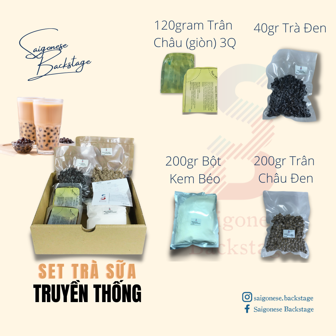 Set trà sữa truyền thống tự nấu