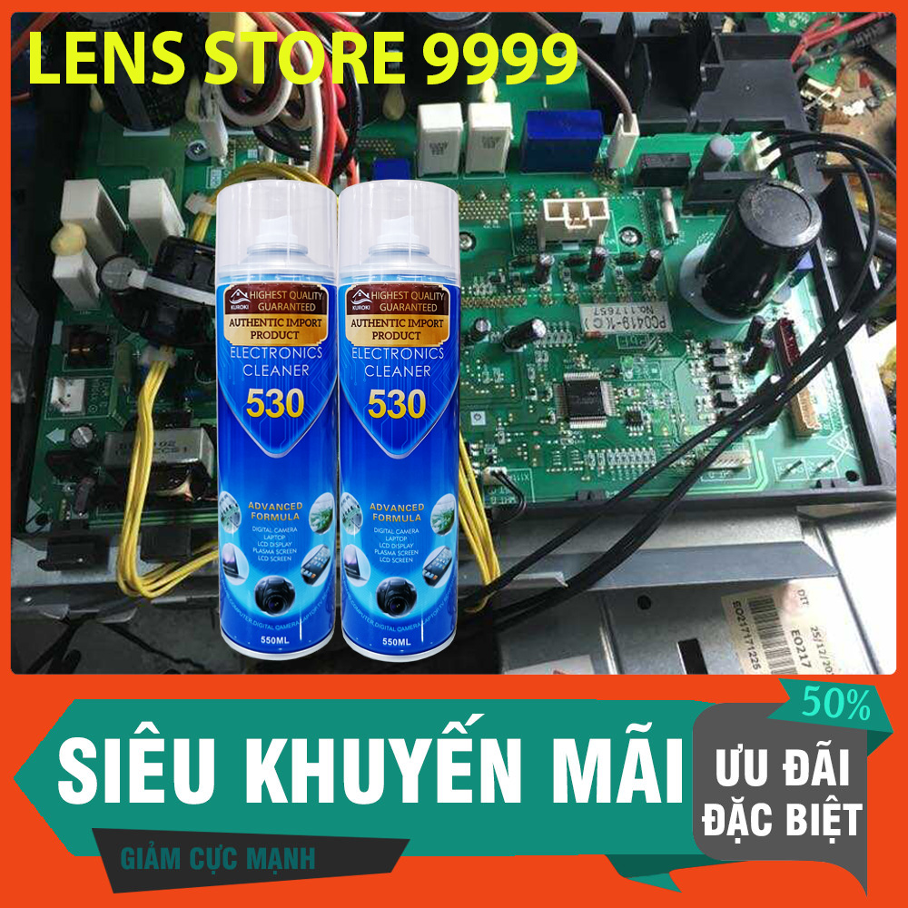 Vệ sinh bo mạch điện tử - Làm sạch jack cắm,chân tiếp xúc điện xuất khẩu Châu Âu - Dung tích 550ml - LENS STORE 9999