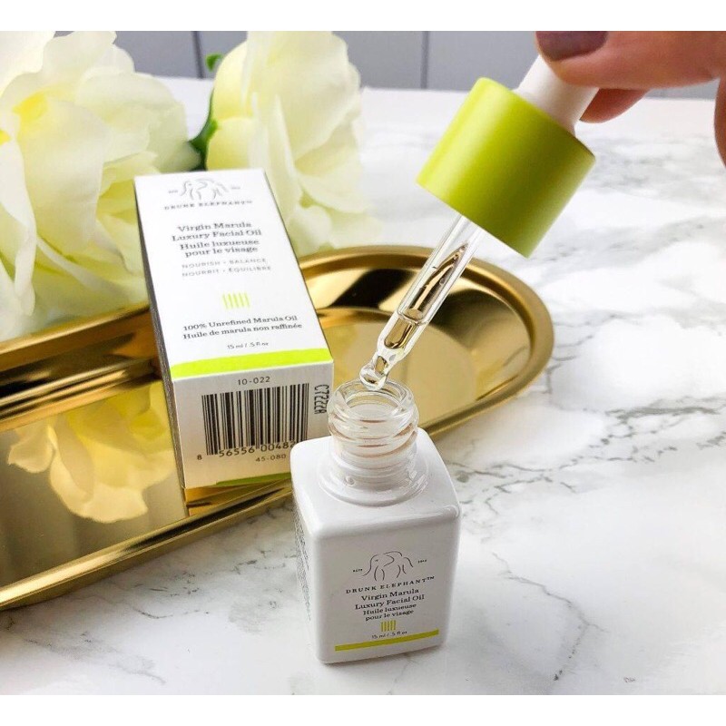 Dầu Dưỡng Căng Bóng Trẻ Hoá Da Drunk Elephant Virgin Marula Luxury Facial Oil