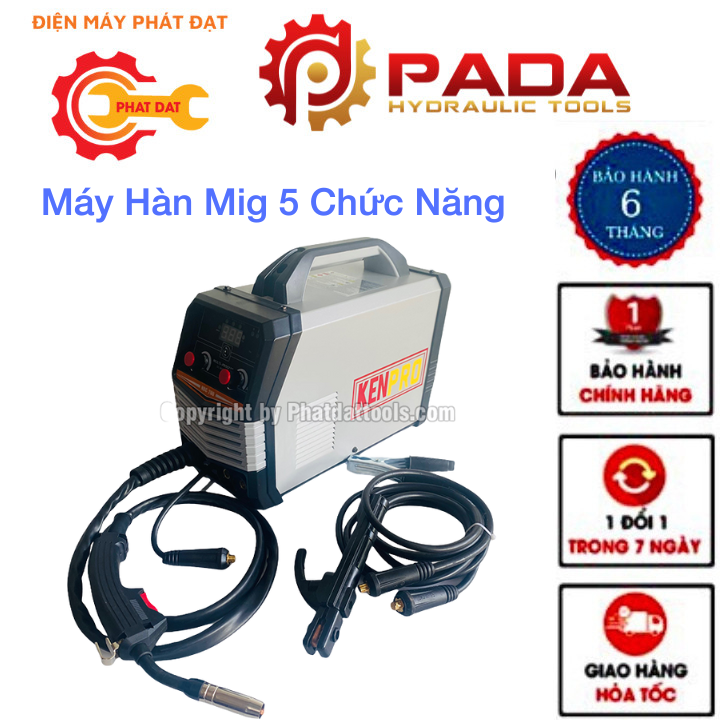 Máy Hàn Mig 5 Chức Năng Không Dùng Khí KENPRO NBC-200 - Tặng Kèm Cuộn Hàn Lõi Thuốc 1kg - Bảo Hành 12 Tháng - Đầy Đủ Phụ Kiện