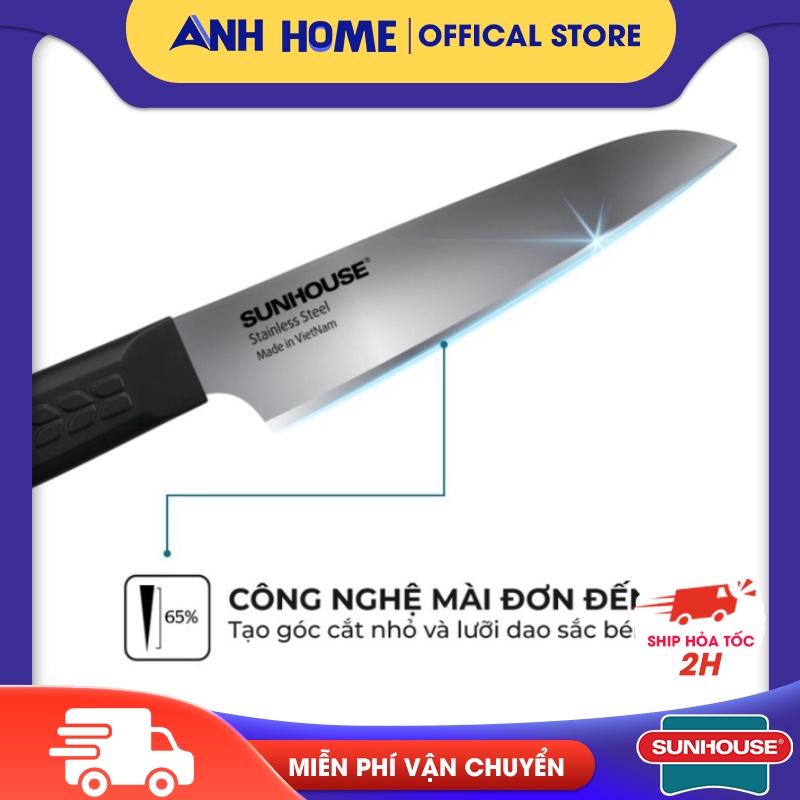 Dao gọt hoa quả sunhouse dài 20.5 cm - gia dụng anh home cao cấp