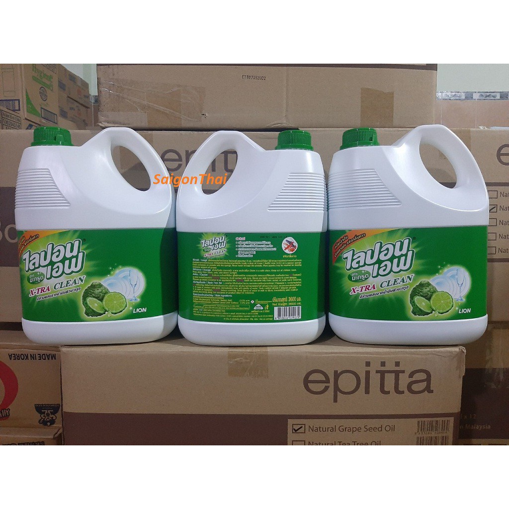 Nước rửa chén LiponF hương Chanh Can 3600ml