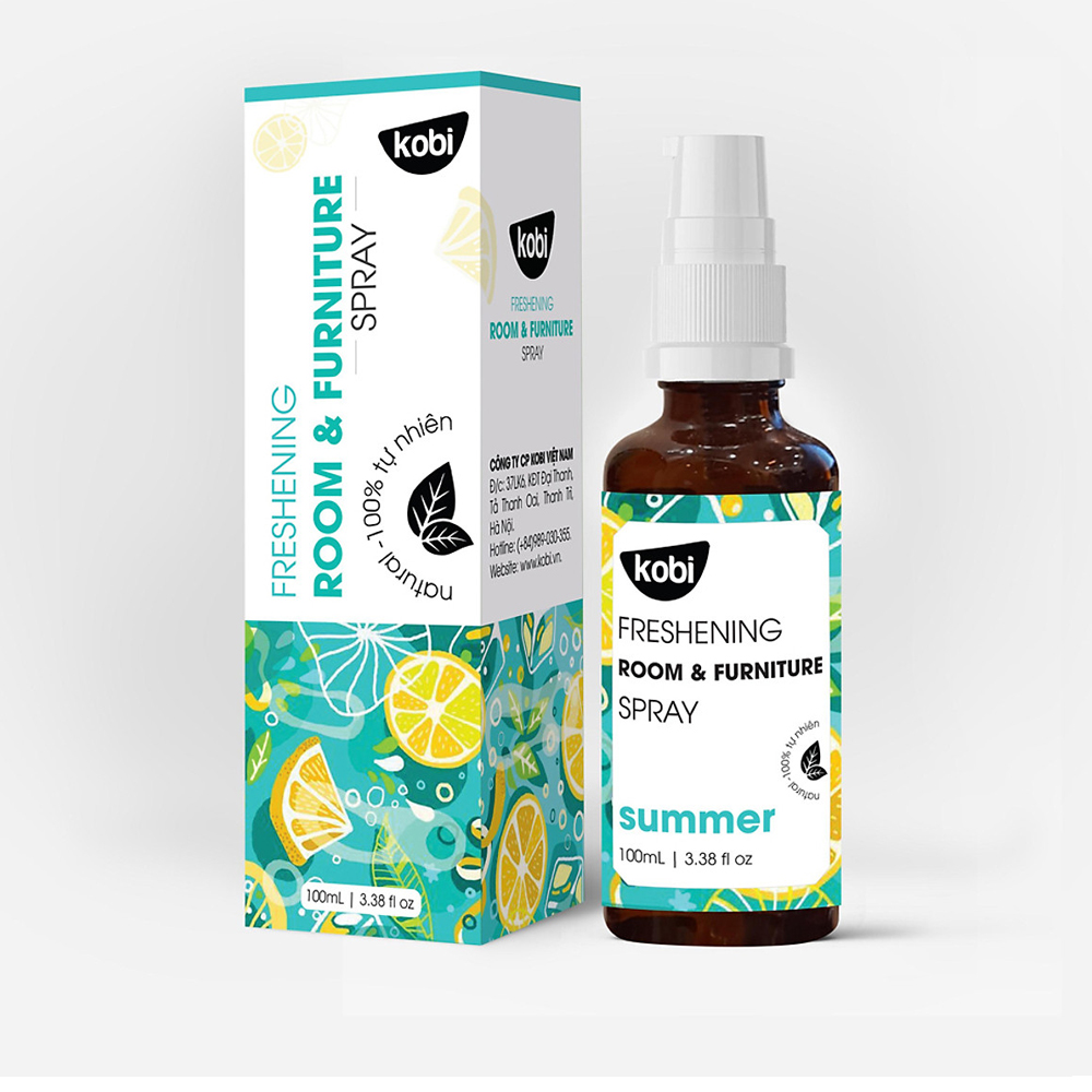 Tinh dầu xịt phòng khử khuẩn Summer Kobi giúp thơm phòng, đuổi muỗi, thơm quần áo, khử mùi hôi giày, ô tô hiệu quả