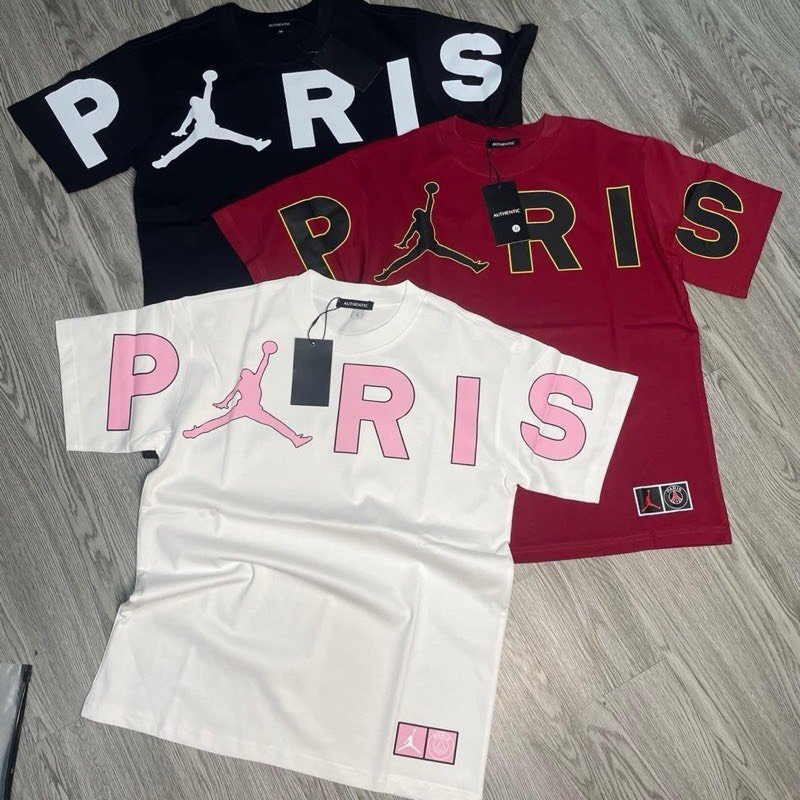  Áo phông nam nữ áo phông  pa ri Kiểu dáng thời trang Hàn Quốc Áo thun nam nữ áo cotton nam nữ rất đẹp 