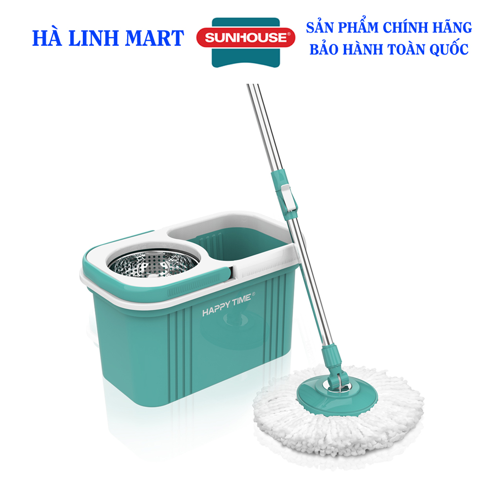 BỘ LAU NHÀ XOAY 360 ĐỘ SUNHOUSE KS-CL350PO - Cây lau nhà KS-CL350PB - Chổi lau nhà bảo hành 6 tháng