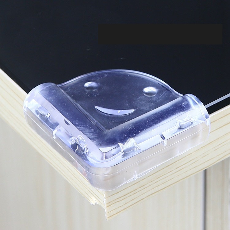 Bộ 4 Miếng bọc góc bàn, che cạnh bàn, bọc góc, tủ, gường, nẹp góc SILICON trong suốt chống va đập Cho Các Bé [Tặng Keo Dính 2 Mặt]