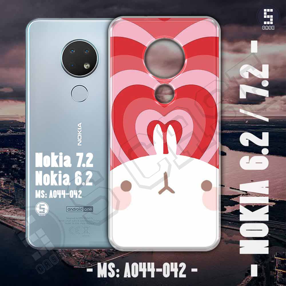 Ốp lưng cho nokia 6.2 hình cute cat with heart a044-042