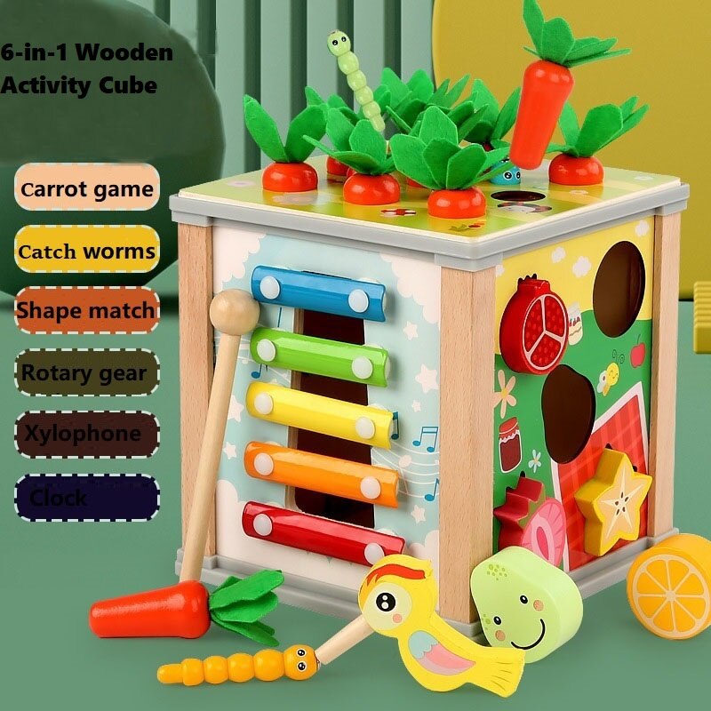 Montessori Brinquedos de madeira para 1 2 Ano Brinquedos Do Bebê Atividade