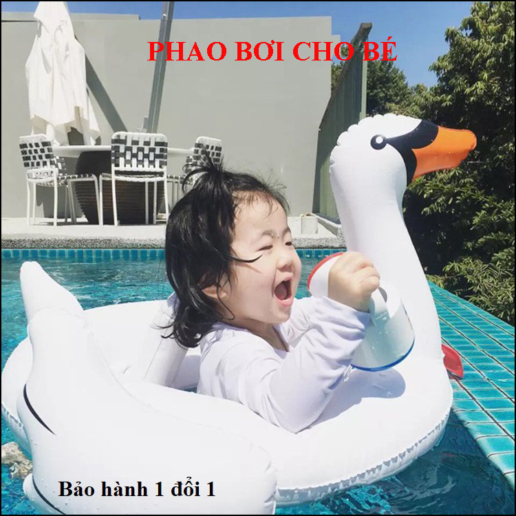 Mua phao bơi cho bé , phao bơi trẻ em hình thiên nga được làm từ chất liệu nhựa pvc siêu bền không độc hại giúp cho bé vui chơi thỏa mái