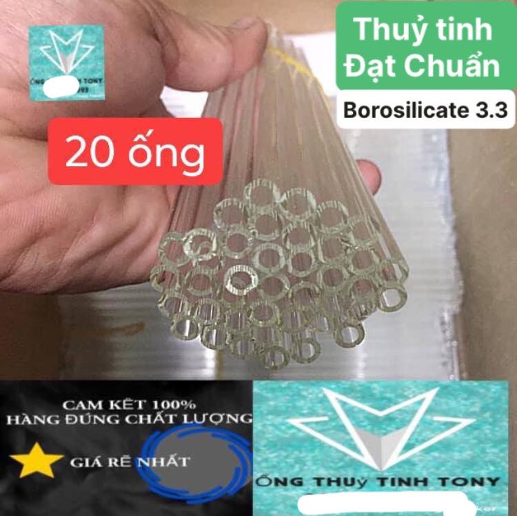 Ống thủy tinh loại 1 combo 3o.ống