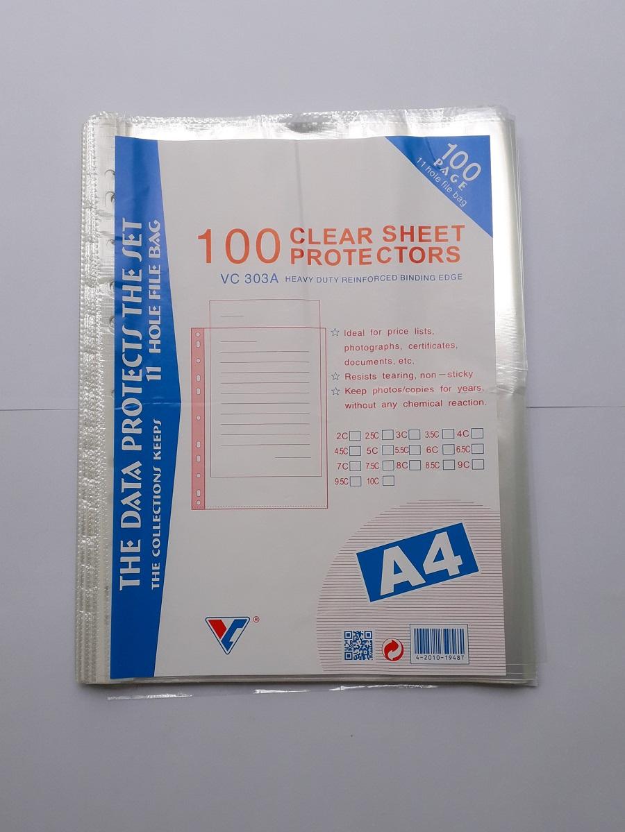 Bìa Nilon Lỗ  dày A4 460 gr ( xấp/100 cái )