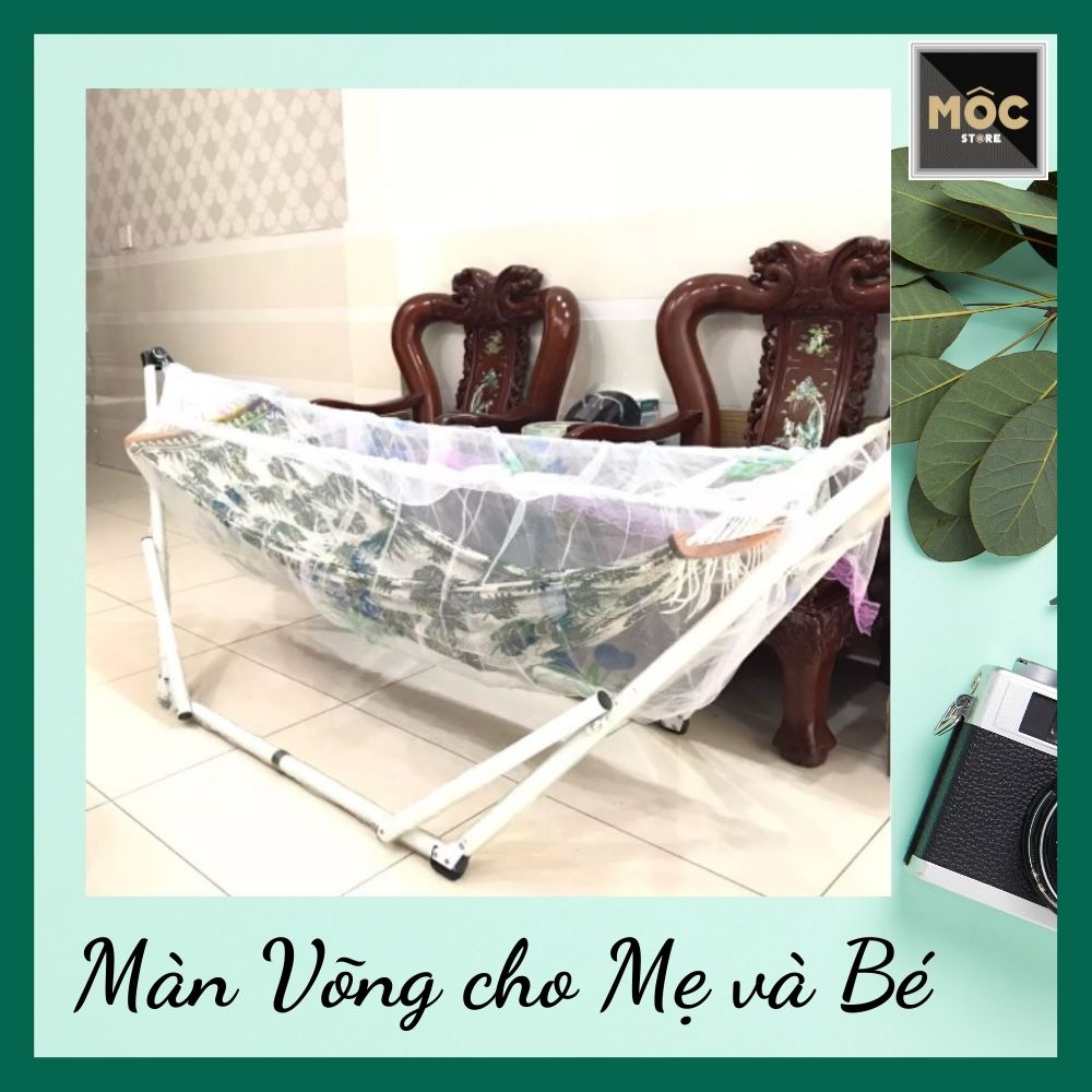 Màn võng cho mẹ và bé, vải tuyn loại 1 cao cấp, Mùng võng chống muỗi và côn trùng đốt cho trẻ (2m3X1mX0.6m) Mùng Ngủ Tuyn In Bông Cho Võng xếp các loại chất vải tuyn an toàn tuyệt đối không mùi không độc hại thoáng mát, mocstore, rẻ